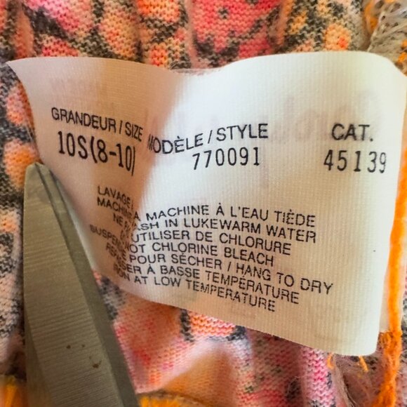 90s Vintage Neon Pink And Orange One Piece Swimsuit and Beach Shorts - Picture 12 of 15